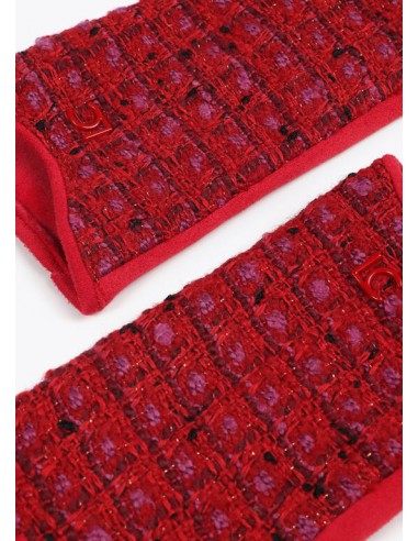 Guantes tweed rojo - Lola Casademunt