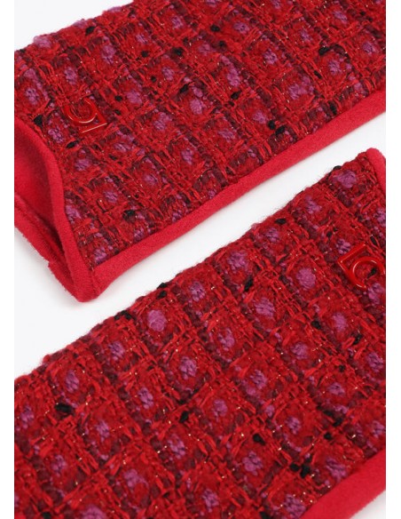 Guantes tweed rojo - Lola Casademunt