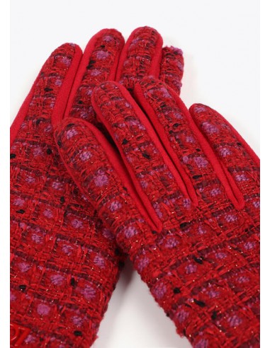 Guantes tweed rojo - Lola Casademunt