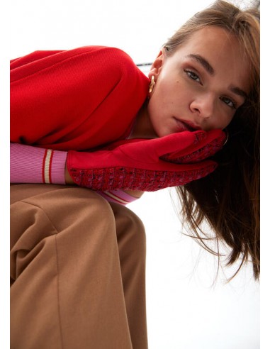 Guantes tweed rojo - Lola Casademunt