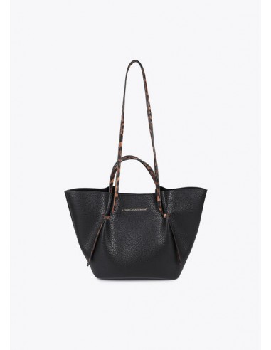 Bolso mini shopper con detalles animal print - Lola Casademunt