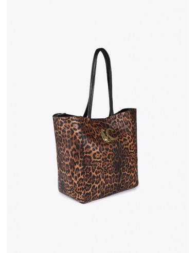 Bolso shopper animal print con logo LC - Lola Casademunt