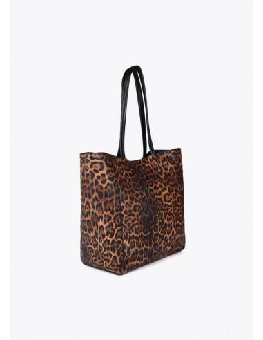 Bolso shopper animal print con logo LC - Lola Casademunt