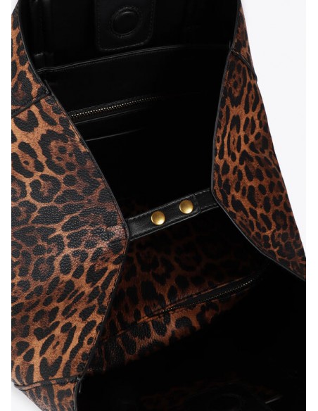 Bolso shopper animal print con logo LC - Lola Casademunt