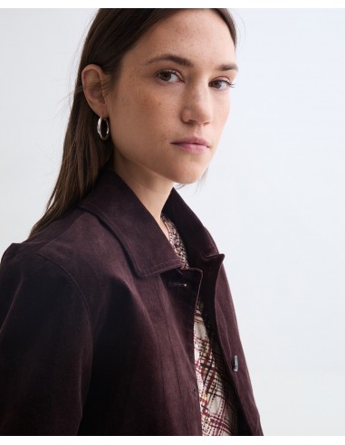 Chaqueta corta de terciopelo de algodón chocolate - YERSE