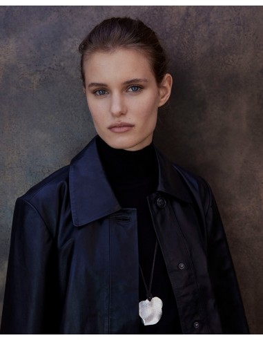 Chaqueta corta de piel napa YERSE – Negro