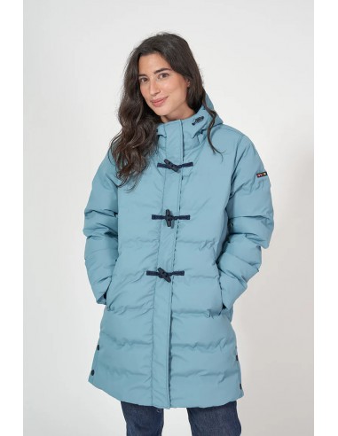 Parka acolchada impermeable con capucha Batela C3096 para mujer - color celeste