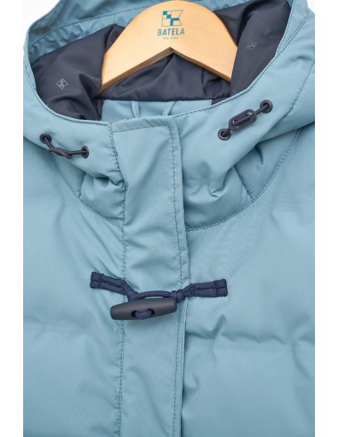 Parka acolchada impermeable con capucha Batela C3096 para mujer - color celeste