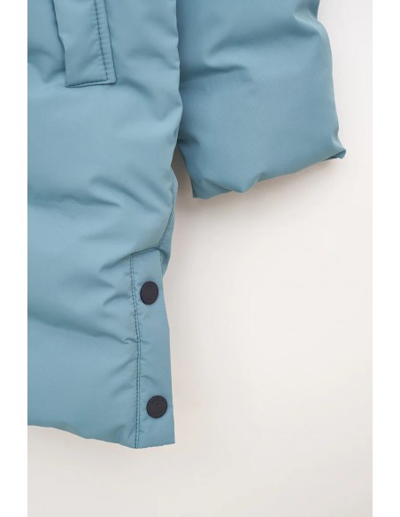 Parka acolchada impermeable con capucha Batela C3096 para mujer - color celeste