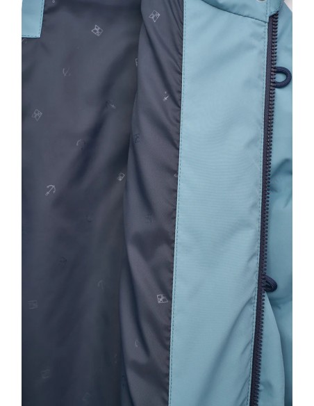 Parka acolchada impermeable con capucha Batela C3096 para mujer - color celeste