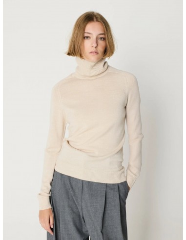 Jersey cuello cisne básico mujer – Escorpion - beige