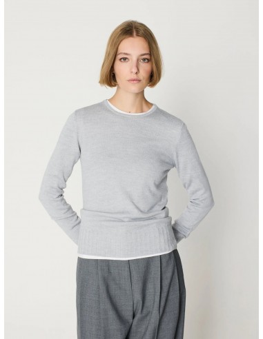 Jersey punto fino mujer canalé ancho – Escorpion - gris