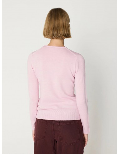 Jersey punto fino mujer canalé ancho – Escorpion - rosa - vista posterior