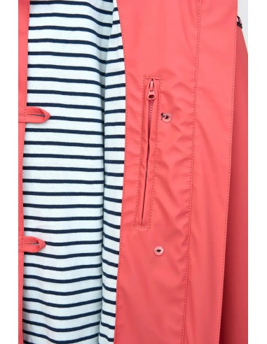 Chubasquero impermeable mujer con forro interior de algodón – Batela - color salmón