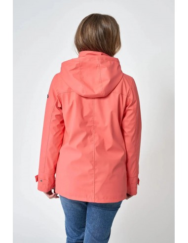 Chubasquero impermeable mujer con forro interior de algodón – Batela - color salmón