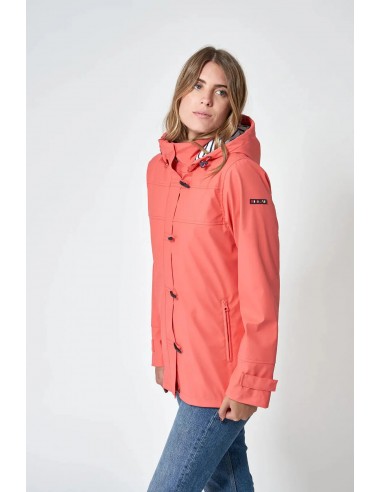 Chubasquero impermeable mujer con forro interior de algodón – Batela - color salmón