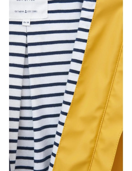 Chubasquero impermeable largo con forro de algodón – Batela - color amarillo