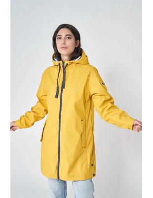 Chubasquero impermeable largo con forro de algodón – Batela - color amarillo 2