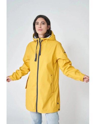 Chubasquero impermeable largo con forro de algodón – Batela - color amarillo