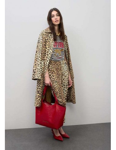 Camiseta rayas “Deep Love” con bordado animal print - Lola Casademunt