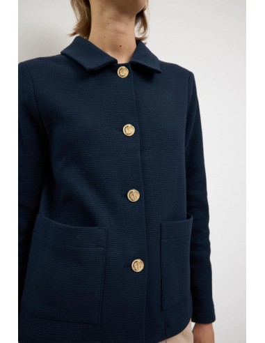 Chaqueta Cuarzo Azul Marino de Algodón – Tinta y Bariloche