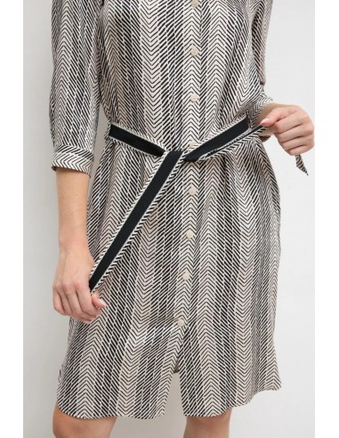 Vestido Joyona Estampado Negro – Tinta y Bariloche