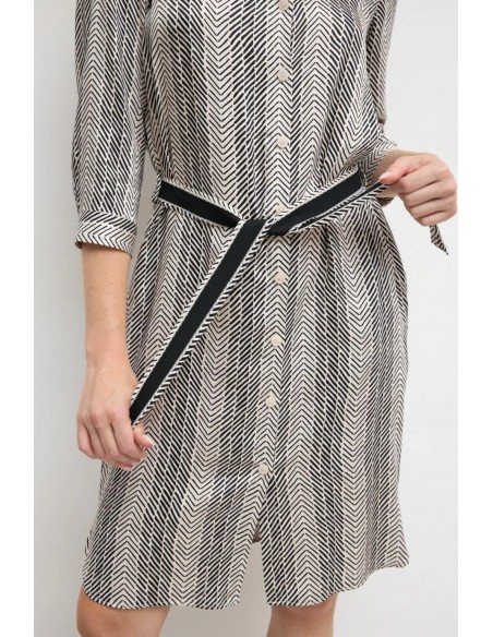 Vestido Joyona Estampado Negro – Tinta y Bariloche