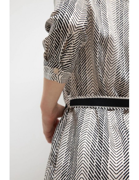 Vestido Joyona Estampado Negro – Tinta y Bariloche