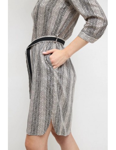 Vestido Joyona Estampado Negro – Tinta y Bariloche