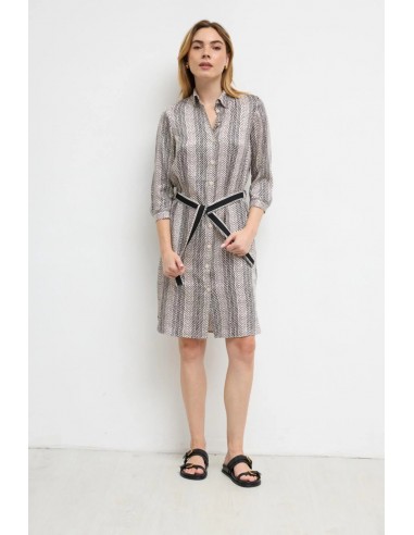 Vestido Joyona Estampado Negro – Tinta y Bariloche