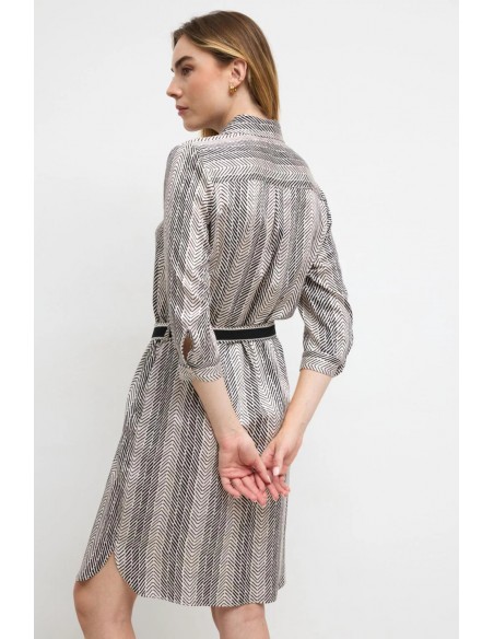 Vestido Joyona Estampado Negro – Tinta y Bariloche