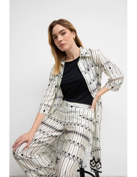 Vestido Gabias Estampado Negro – Tinta y Bariloche