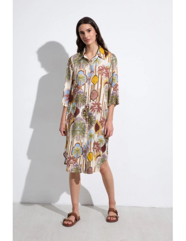 Vestido Foncea Estampado Tropical – Tinta y Bariloche