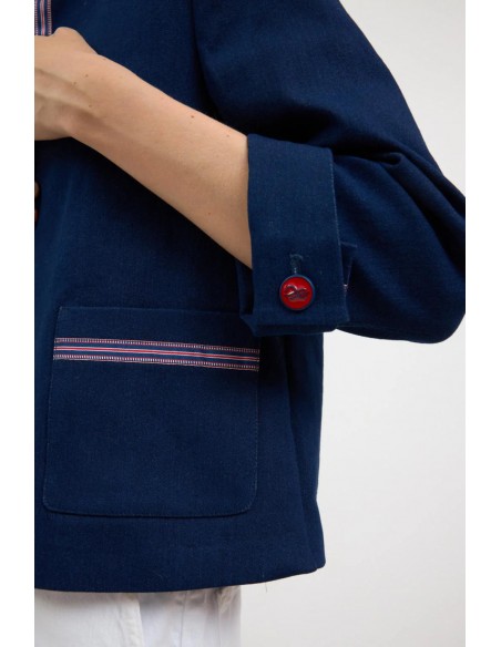 Americana Sal Azul Marino – Tinta y Bariloche