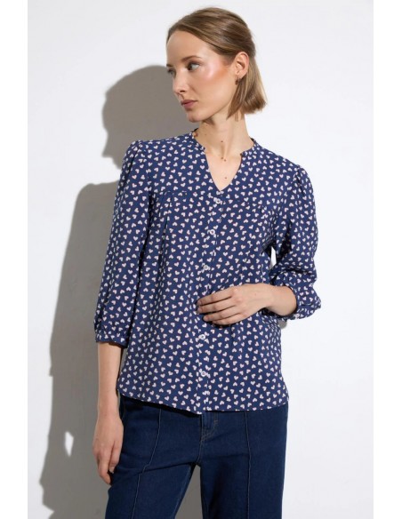 Camisa Tulipero Azul Marino – Tinta y Bariloche