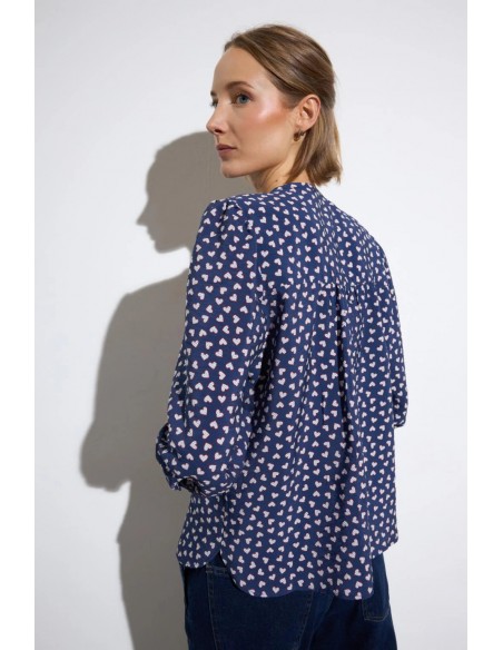 Camisa Tulipero Azul Marino – Tinta y Bariloche - vista posterior