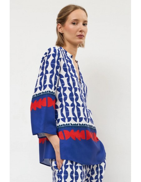 Camisa Filigrana Azul – Tinta y Bariloche