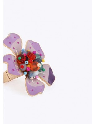 Anillo Flor Lacada Multicolor con Abalorios – Lola Casademunt 2