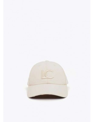 Gorra Beige con Logo Bordado LC – Lola Casademunt - vista frontal