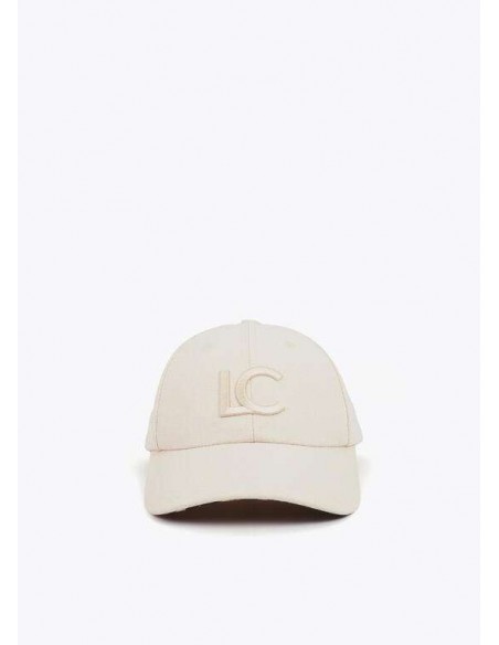 Gorra Beige con Logo Bordado LC – Lola Casademunt - vista frontal