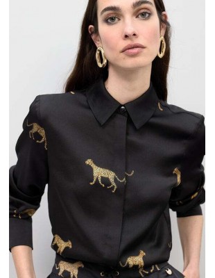 Camisa Satinada con Print Leopardo – Lola Casademunt 2
