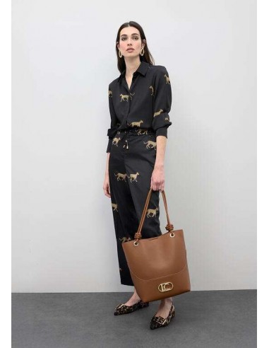 Camisa Satinada con Print Leopardo – Lola Casademunt