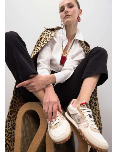 Zapatillas Deportivas de Rejilla con Detalle Leopardo – Lola Casademunt