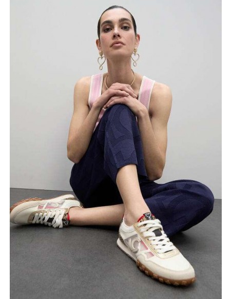 Zapatillas Deportivas de Rejilla con Detalle Leopardo – Lola Casademunt