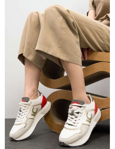 Zapatillas con Plataforma Tricolor y Logo LC – Lola Casademunt
