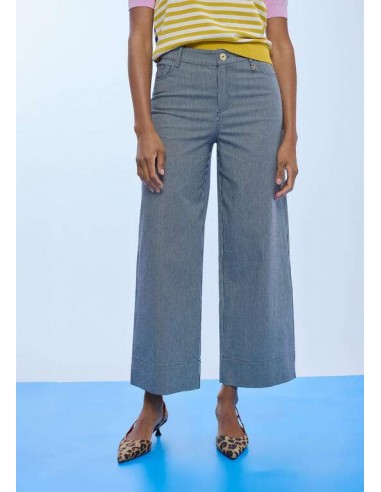 Pantalón Culotte de Sarga con Rayas – Lola...