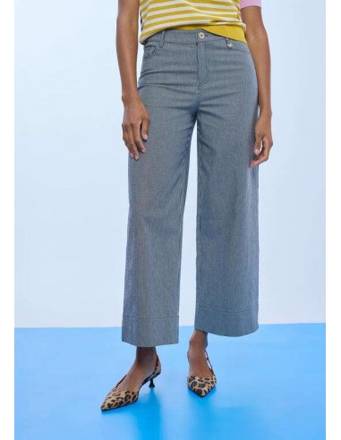 Pantalón Culotte de Sarga con Rayas – Lola...