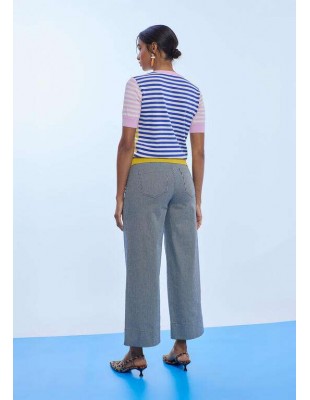 Pantalón Culotte de Sarga con Rayas – Lola Casademunt 2