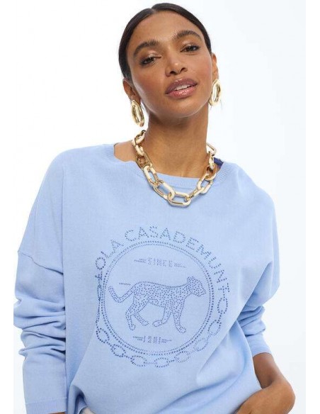 Jersey de Punto con Logo Strass – Lola Casademunt