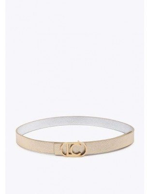 Cinturón Reversible Metalizado con Hebilla Logo LC – Lola...